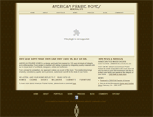 Tablet Screenshot of americanprairiehomes.com